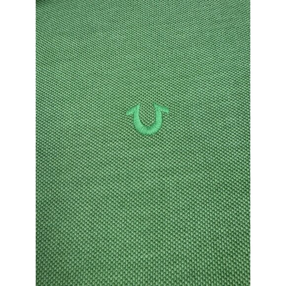 True Religion Mens Sportswear Spring 2013 Embroidery Pique Polo Shirt Green - Picture 3 of 11